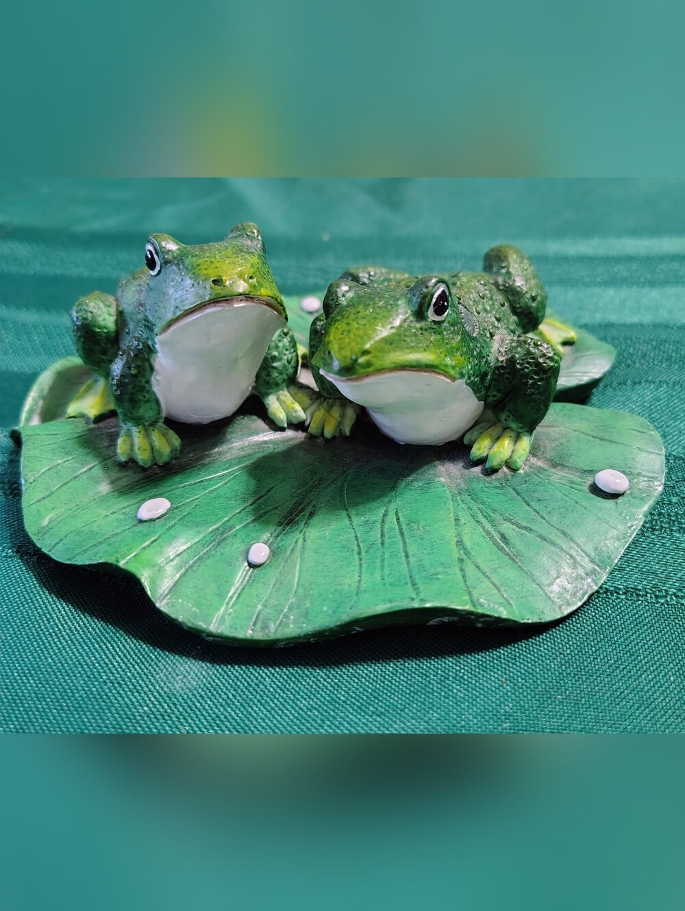 Two Cute Frogs On Lilly Pad